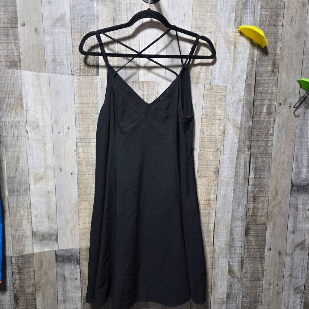 Nightfall by Torrid Black Strappy Shift Mini Dress 00 Medium Goth Punk Emo Alt